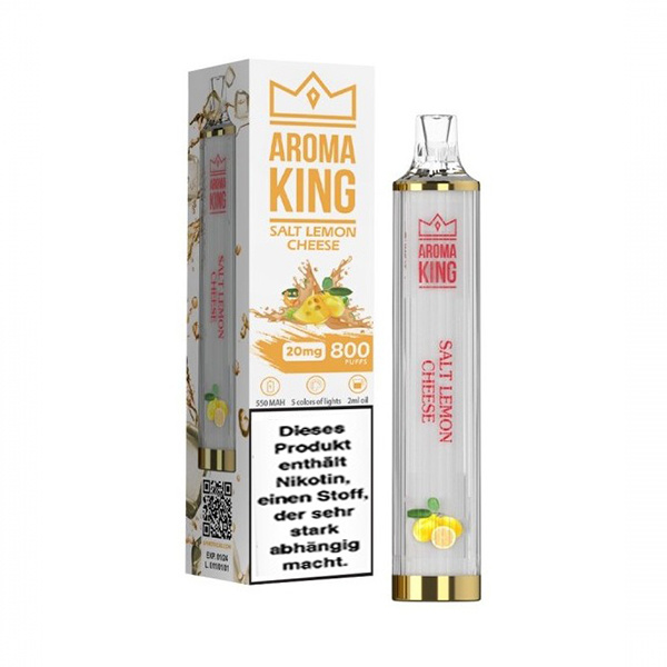 Aroma King 800 Mini Disco Einweg E-Zigarette -  Salt Lemon Cheese