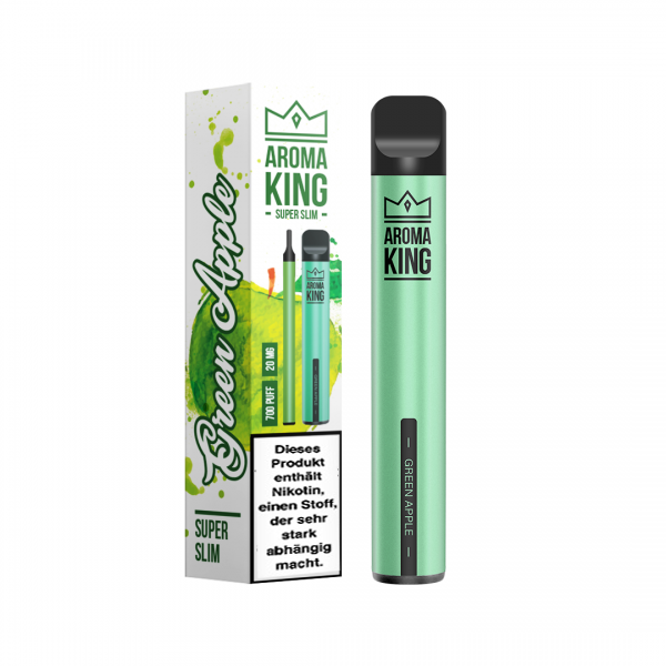 Aroma King  Superslim Einweg E-Zigarette -  Green Apple
