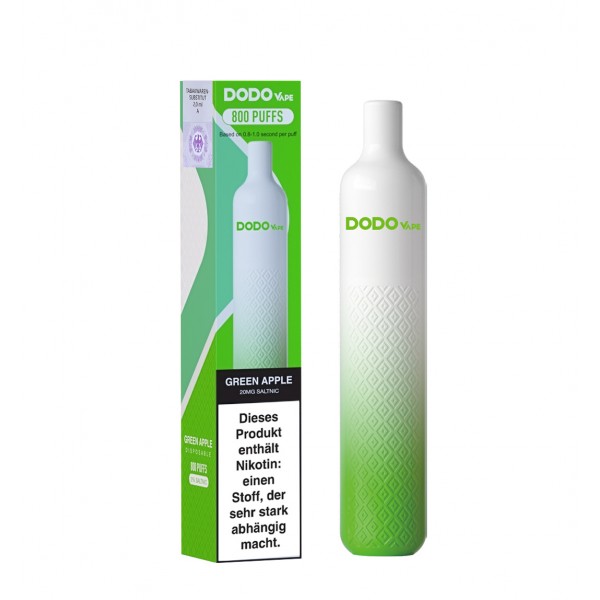 Dodo Vape 800 Einweg E-Zigarette - Green Apple