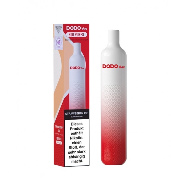 Dodo Vape 800 Einweg E-Zigarette - Strawberry ice
