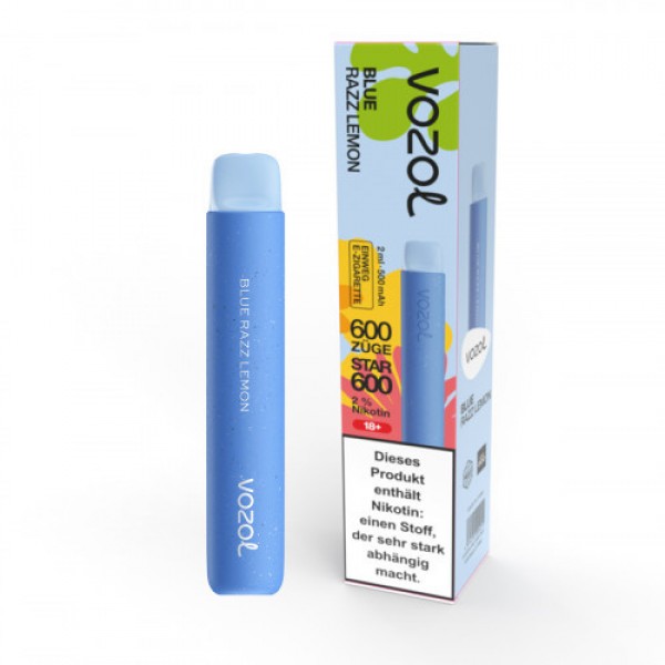 Vozol Star 600  Einweg E-Zigarette - Blue Razz Lemon