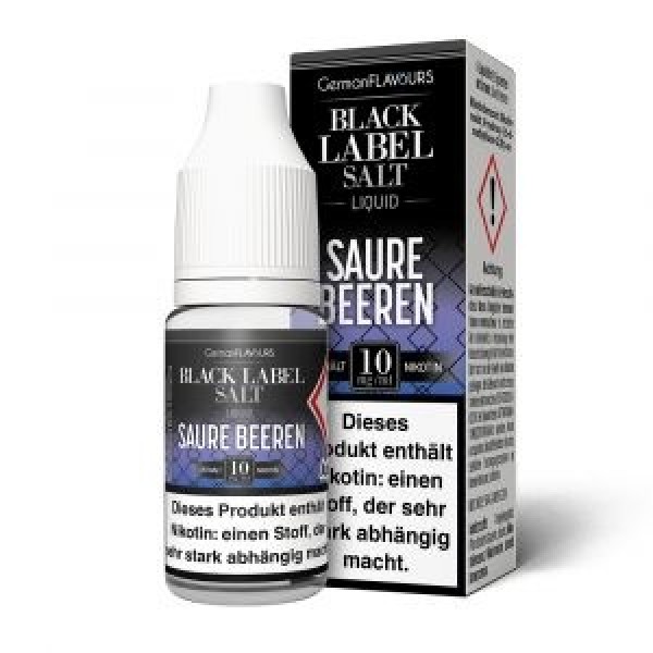 Black Label - Saure Beeren - Nikotinsalz E-Liquid