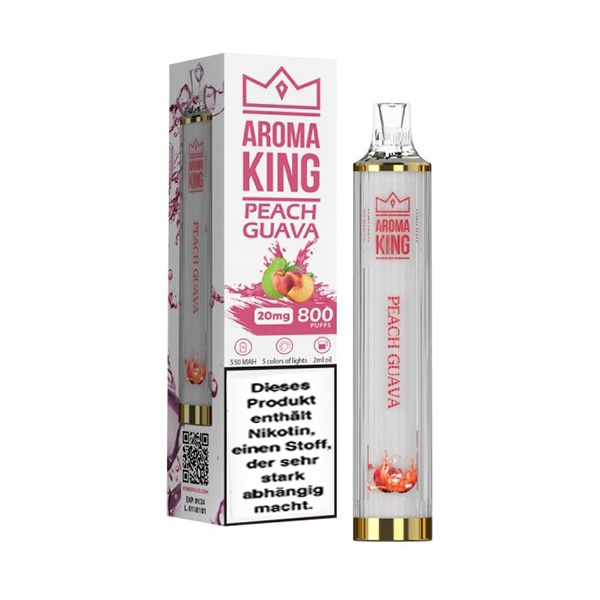 Aroma King 800 Mini Disco Einweg E-Zigarette -  Peach Guava