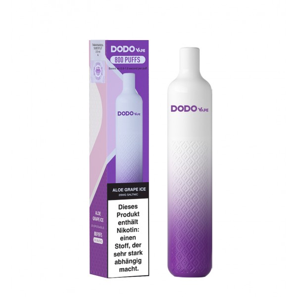 Dodo Vape 800 Einweg E-Zigarette - Aloe Grape Ice