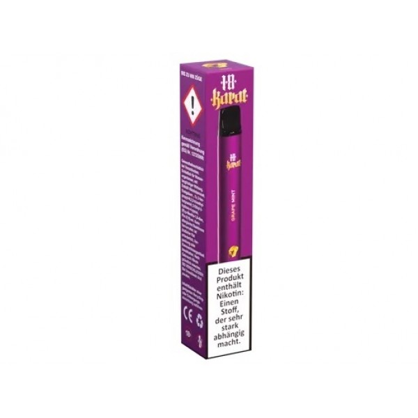 VQUBE - 18 Karat Einweg E-Zigarette - Grape Mint