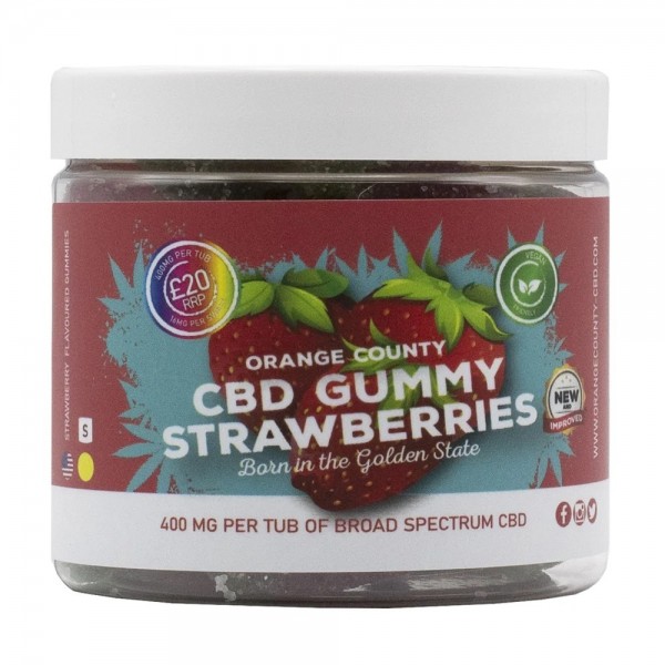 Orange County CBD Gummierte Erdbeere - 400 mg