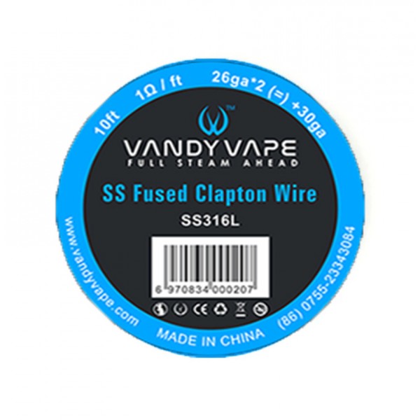 Vandy Vape - SS geschmolzener Clapton-Draht SS316L / 26ga * 2 (=) + 30ga 10ft