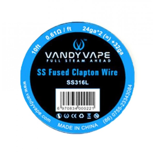 Vandy Vape - SS316 Clapton 24ga * 2 (=) + 32ga 10ft