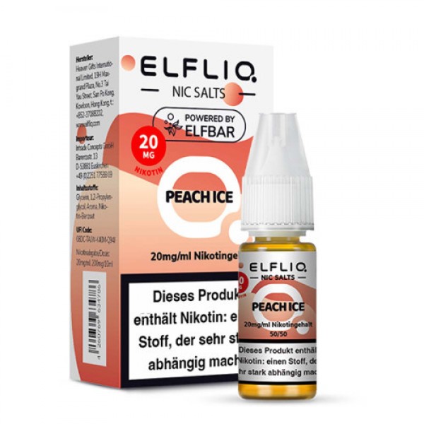 ELFBAR ELFLIQ Peach Ice Nikotinsalz Liquid 10 ml
